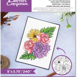 CC - Card Front Colouring Pad 5"x3.75" (12,7x9,5 cm) - Butterflies&Botanics