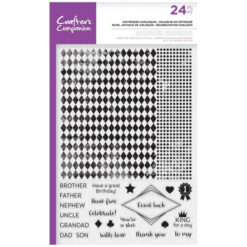 Crafter's Companion Grote Background Clearstamps - Distressed Harlequin