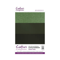 Crafter's Companion Luxury Cardstock Green Pack A4